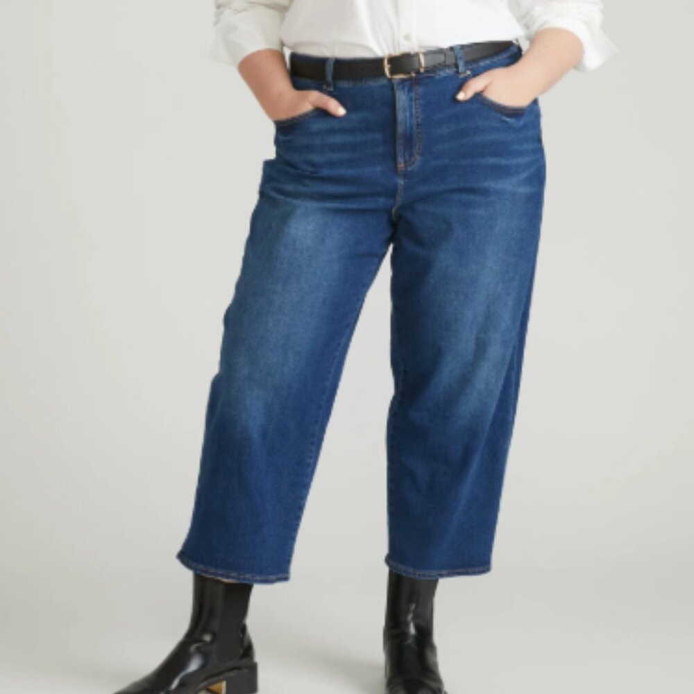 NWT Universal Standard Bae Boyfriend Crop Jeans Plus Size 36 6X